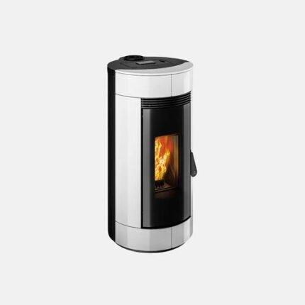 Poêle à granulés CASATELLI Charly 8 Glass 8,2 kW Étanche Blanc